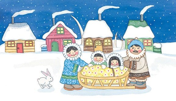 Aniu in Alaska (cover), watercolor illustration by Teresa Walsh