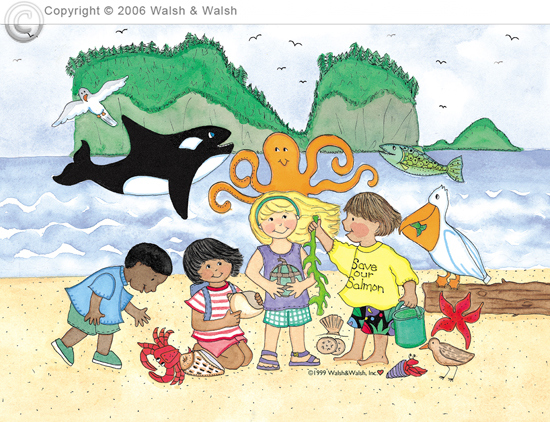 July beach